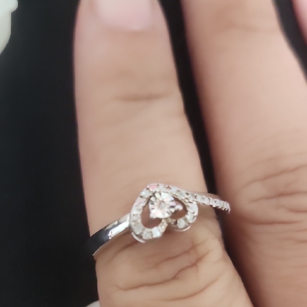 Heart Diamond Ring 1.2ctw 925 Sterling Silver Romantic Sparkle